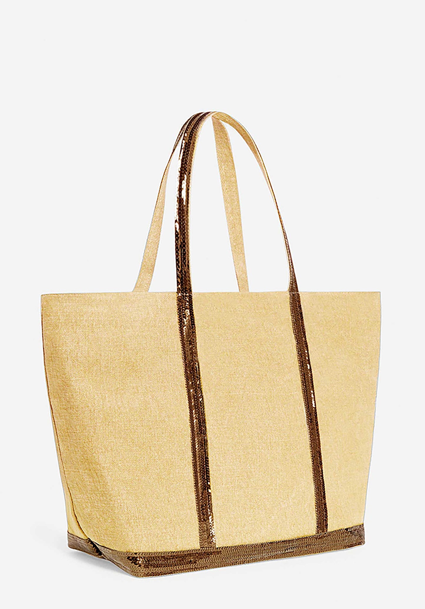 Tote Bag Linen Cabas L Ve31-v40315 Beurre-Frais