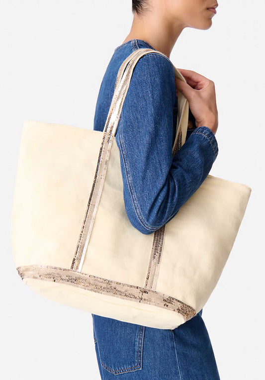 Tote Bag Linen Cabas L Ve31-v40409 Soleil