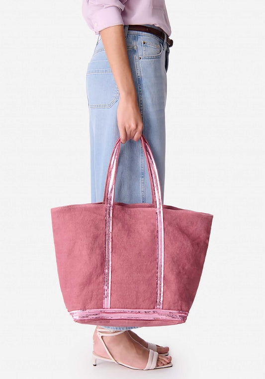 Tote Bag Linen Cabas L Ve31-v40409 Grenat