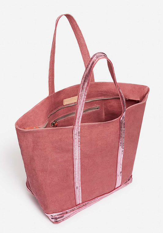 Tote Bag Linen Cabas L Ve31-v40409 Grenat