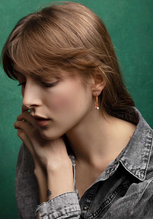 Earring Nora Hoop A2207er03-2 Orange