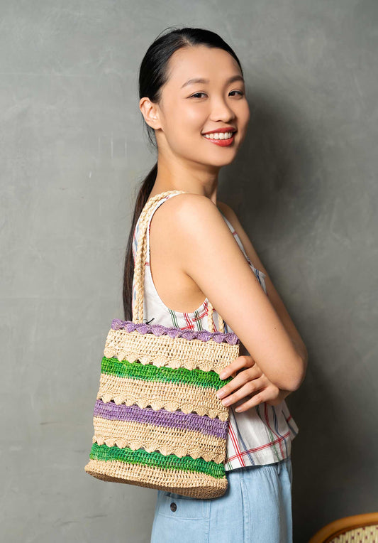 Raffia Sunday Jacinthe-Emeraude