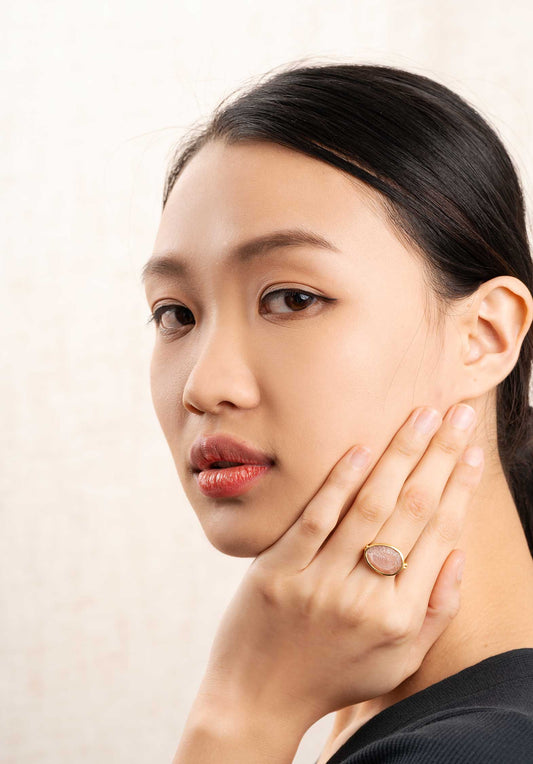 Ring P Ring 4543 4-Peach-Moonstone