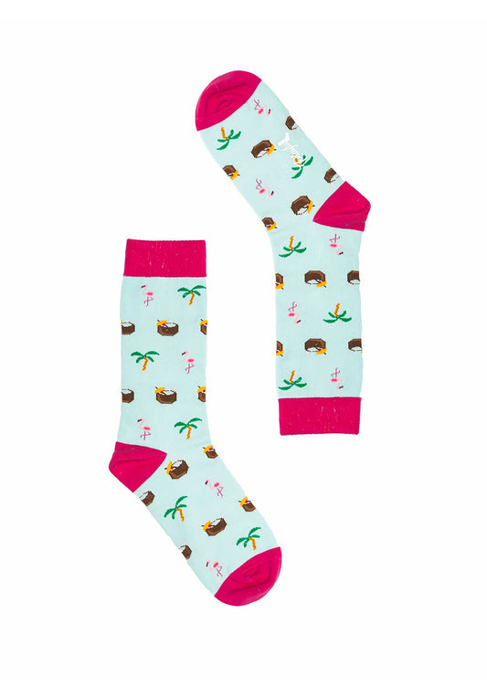 Socks Beachy Fla Beachy Flamingo Light-Blue