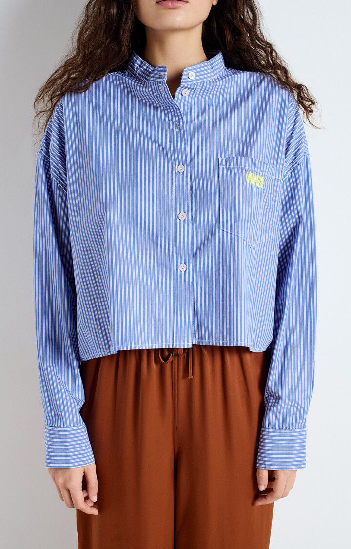 Blouse Zat06b Rayures-Aqua