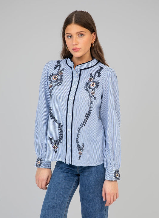 Blouse 48-28597-w Seydi Rayure