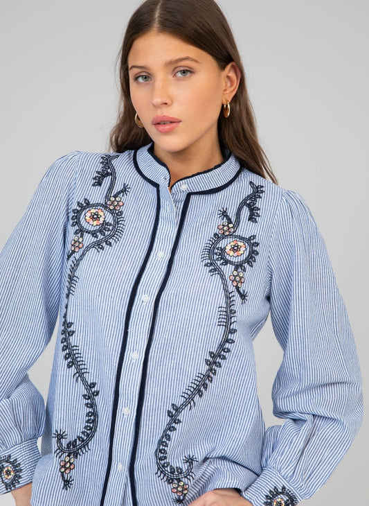 Blouse 48-28597-w Seydi Rayure