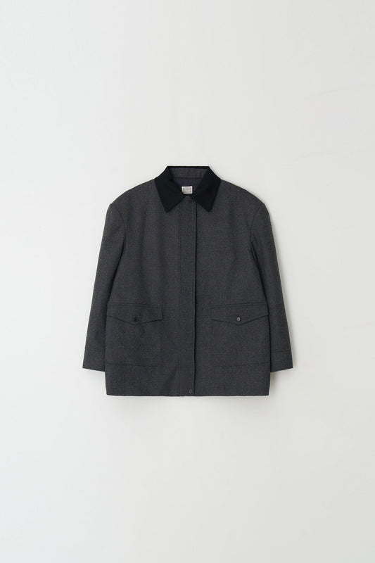 Af24jk21 Button Pocket J Charcoal