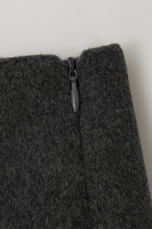 Skirt Aw24sk61 Flower Embe Mini Dark-Gray