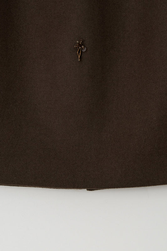 Skirt Aw24sk38 Flower Embe Pin Brown