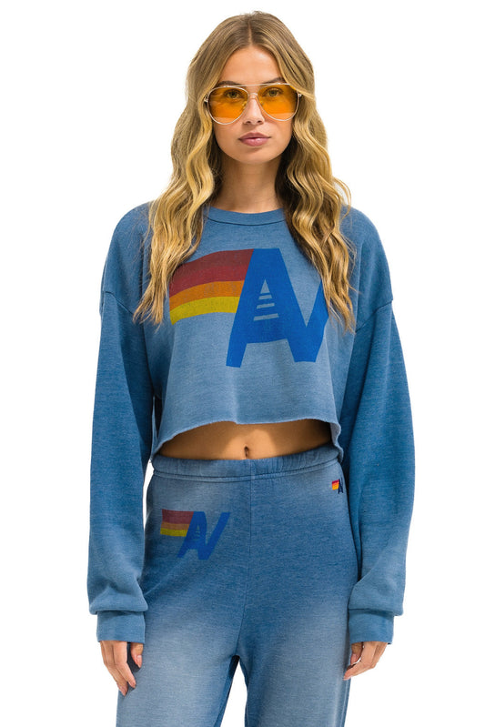 Sweatshirt Cropped V Swcrxlovtg Faded-Water