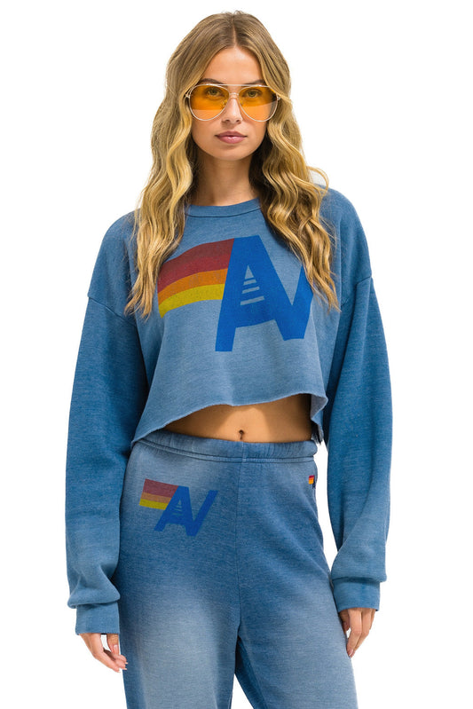 Sweatshirt Cropped V Swcrxlovtg Faded-Water
