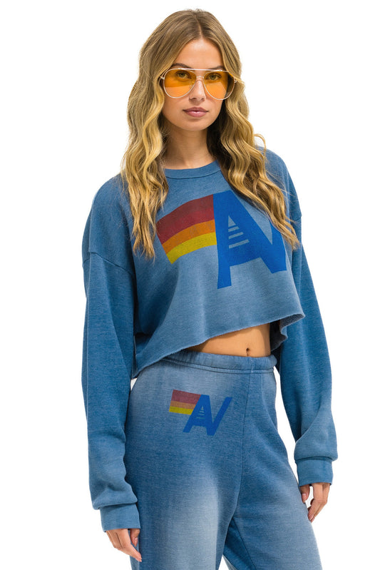 Sweatshirt Cropped V Swcrxlovtg Faded-Water