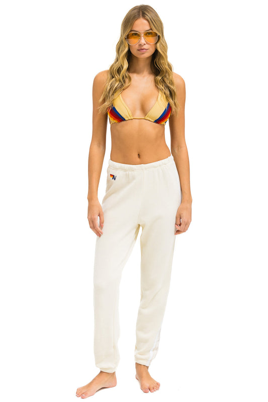 Pants 5 Stripe Sweat Wsprs5 Dove-Grey-White-Grey