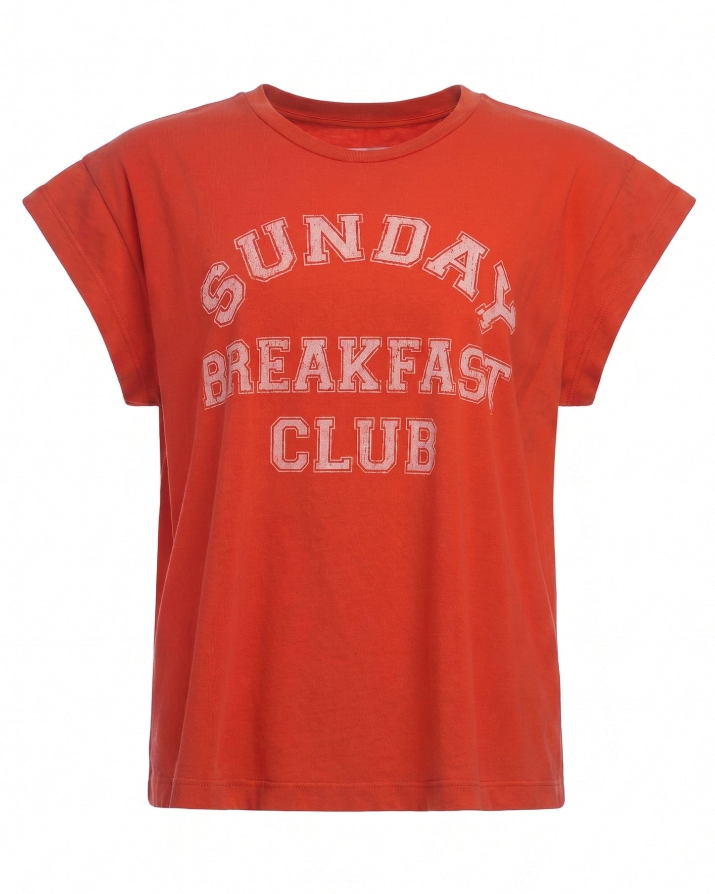 BOWERY | Sunday Breakfast Club Oversized Graphic Tee - Vintage-Grenadine