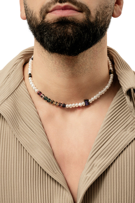Necklace Basquiat Basquiat Rainbow Pearl