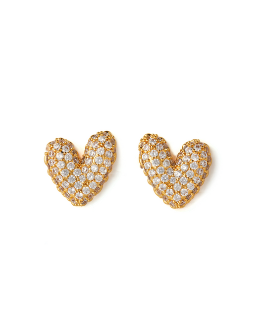 Earring Gummy Hea Gummy Heart Gold