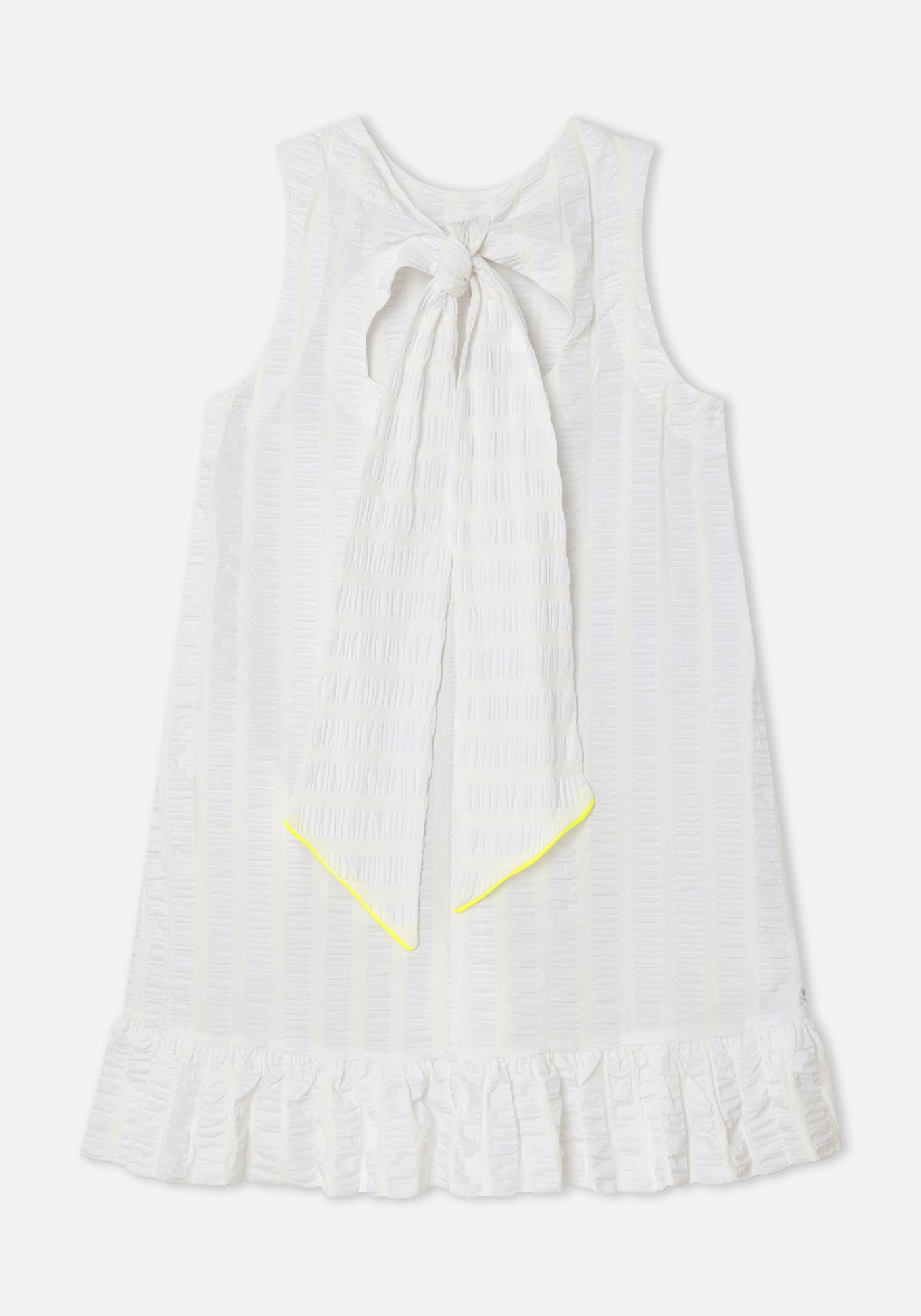 DR BLOOM | Croquet Linen Skirt - White with Burgundy Stripes