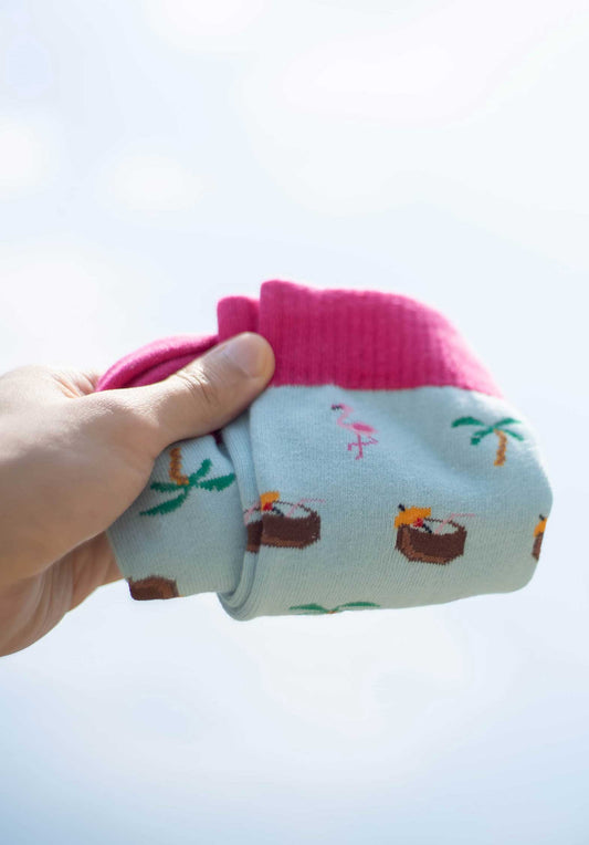 Socks Beachy Fla Beachy Flamingo Light-Blue