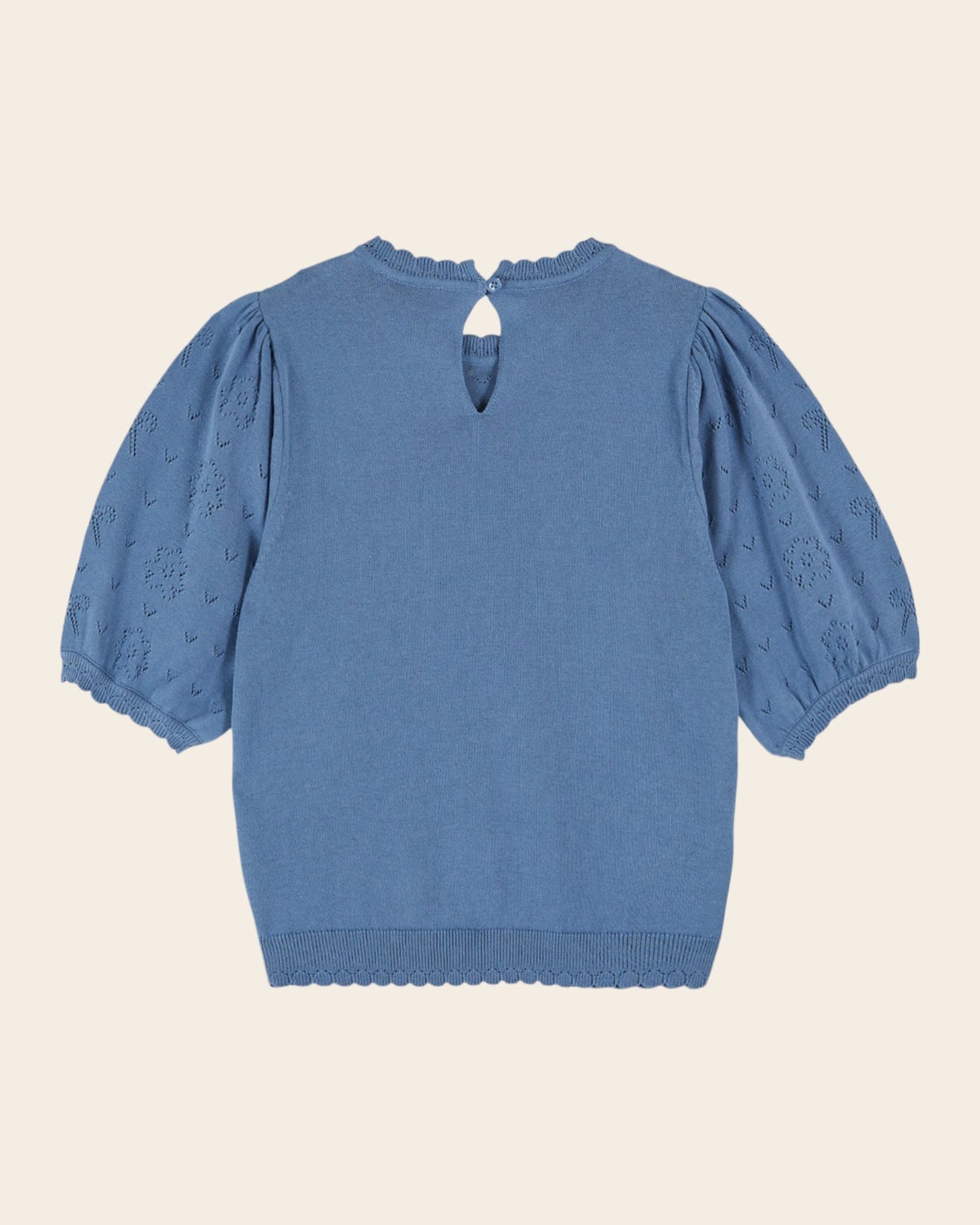 Emile et Ida | Blouse Dove Nuage - Hemstitched Cotton Pullover