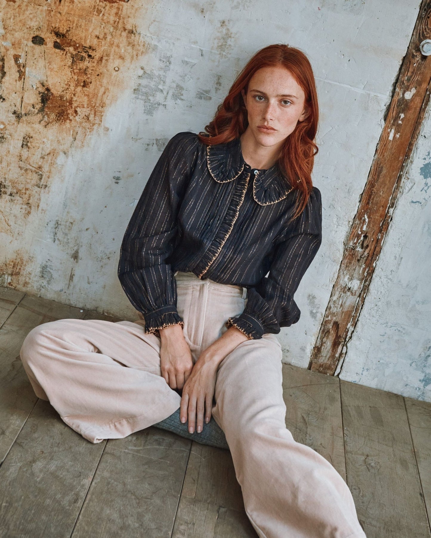 Blouse Col Bordag Ida-christelle Marine