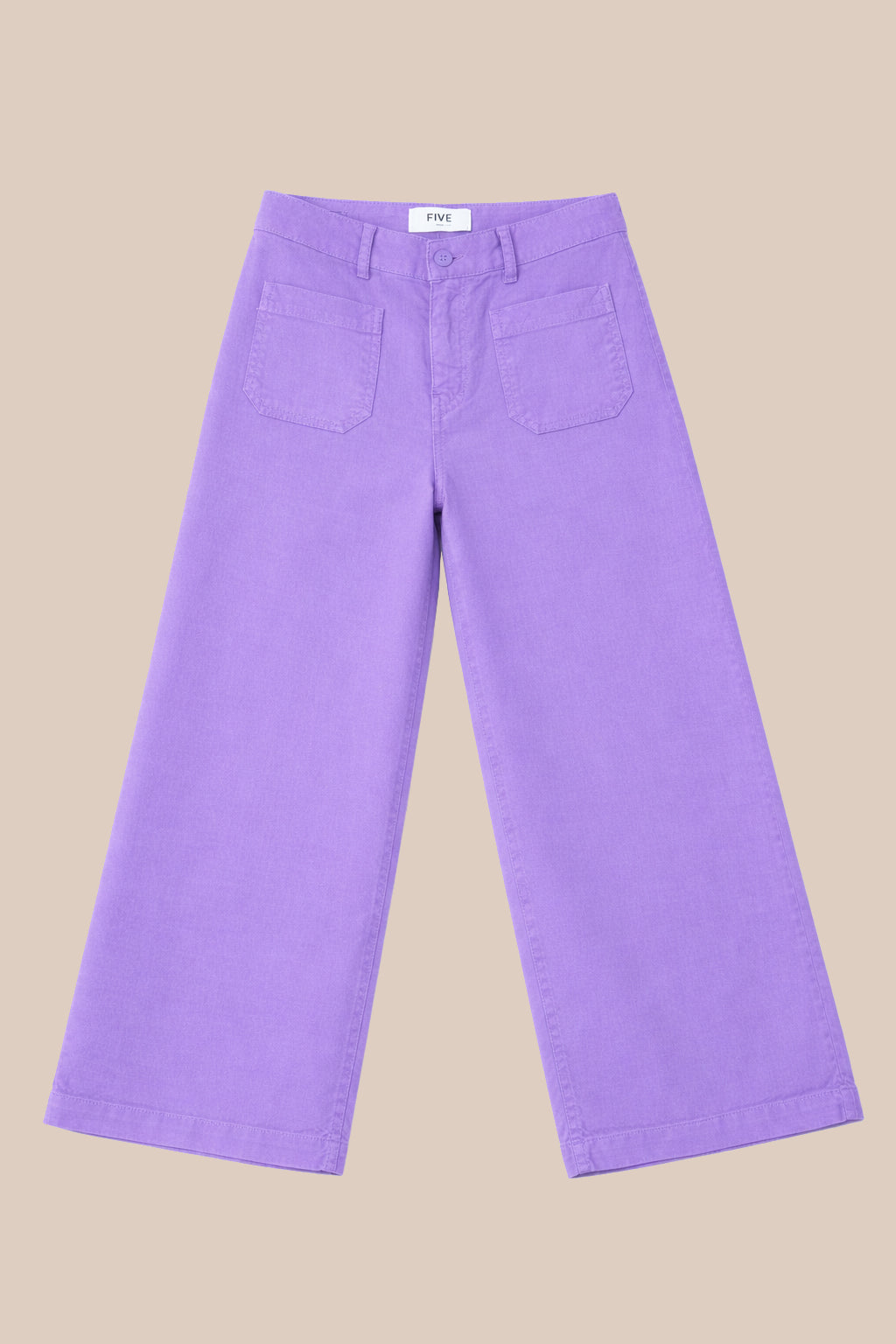 FIVE | Wide-Leg Cotton Trousers in Lavender