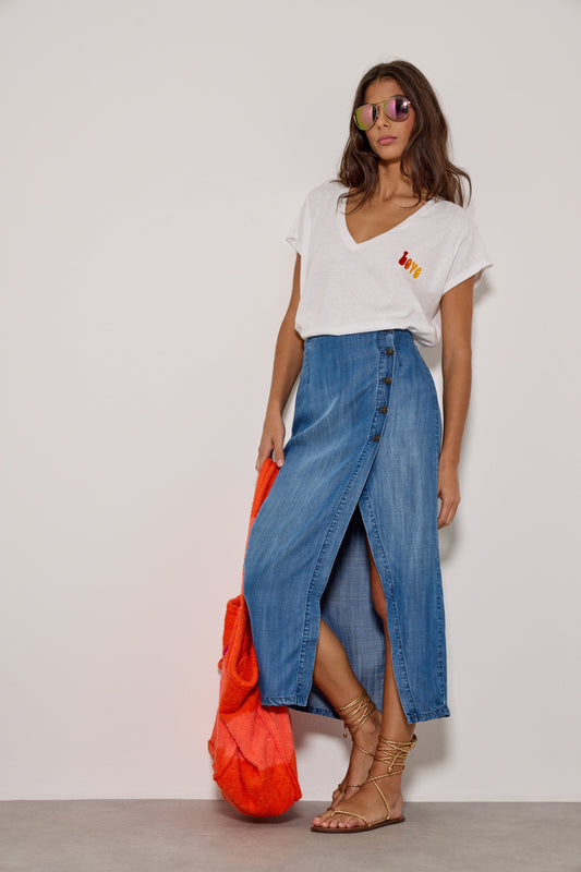 Skirt 95698juliana Medium-Blue