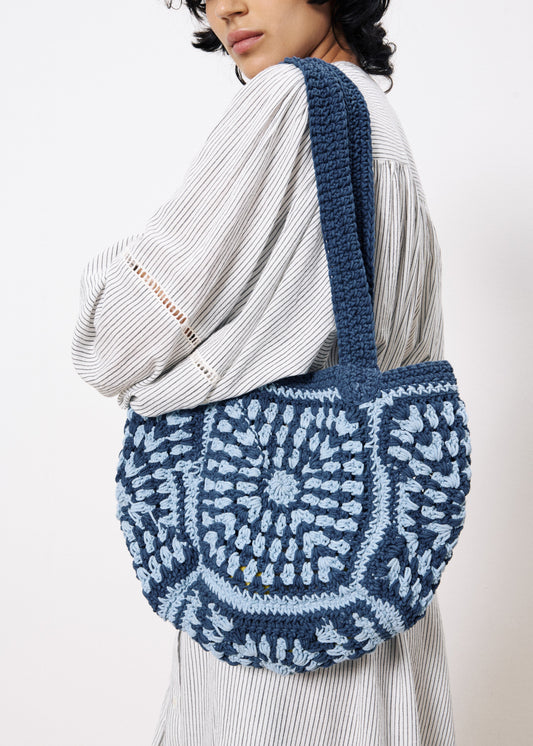 Raffia Ina-25050 Adolphine Bleu-Marine