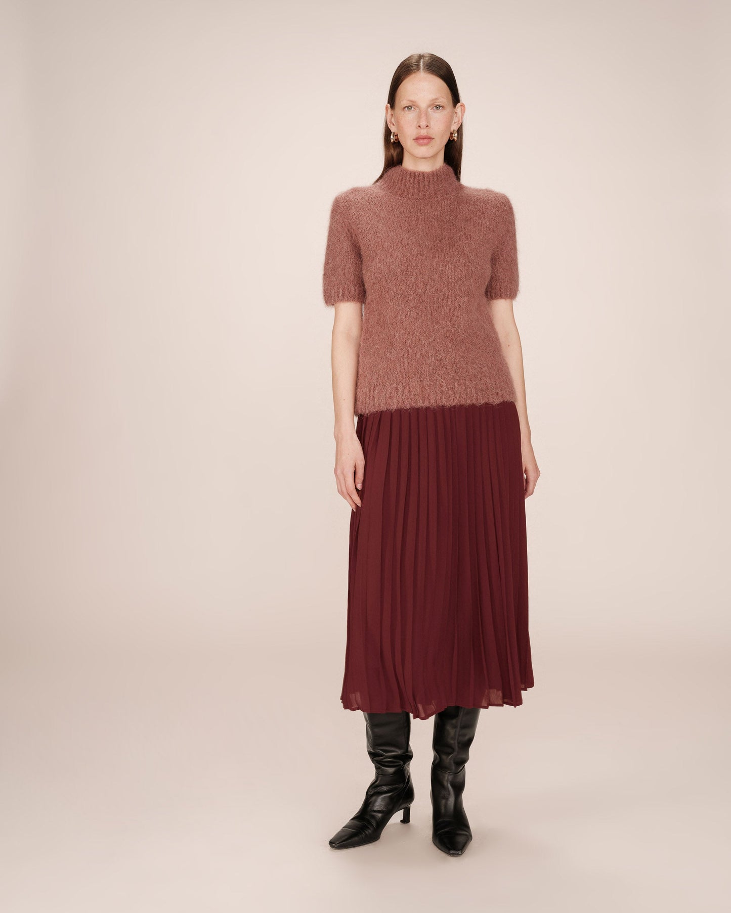 Skirt Fw2513024 Plisse Chocolat