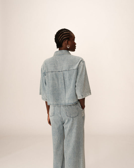 Denim Jacket Pomo Pomona Sky-Blue