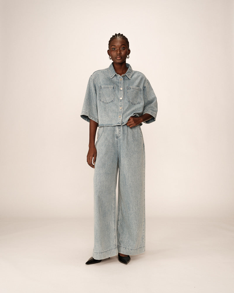 Denim Jacket Pomo Pomona Sky-Blue