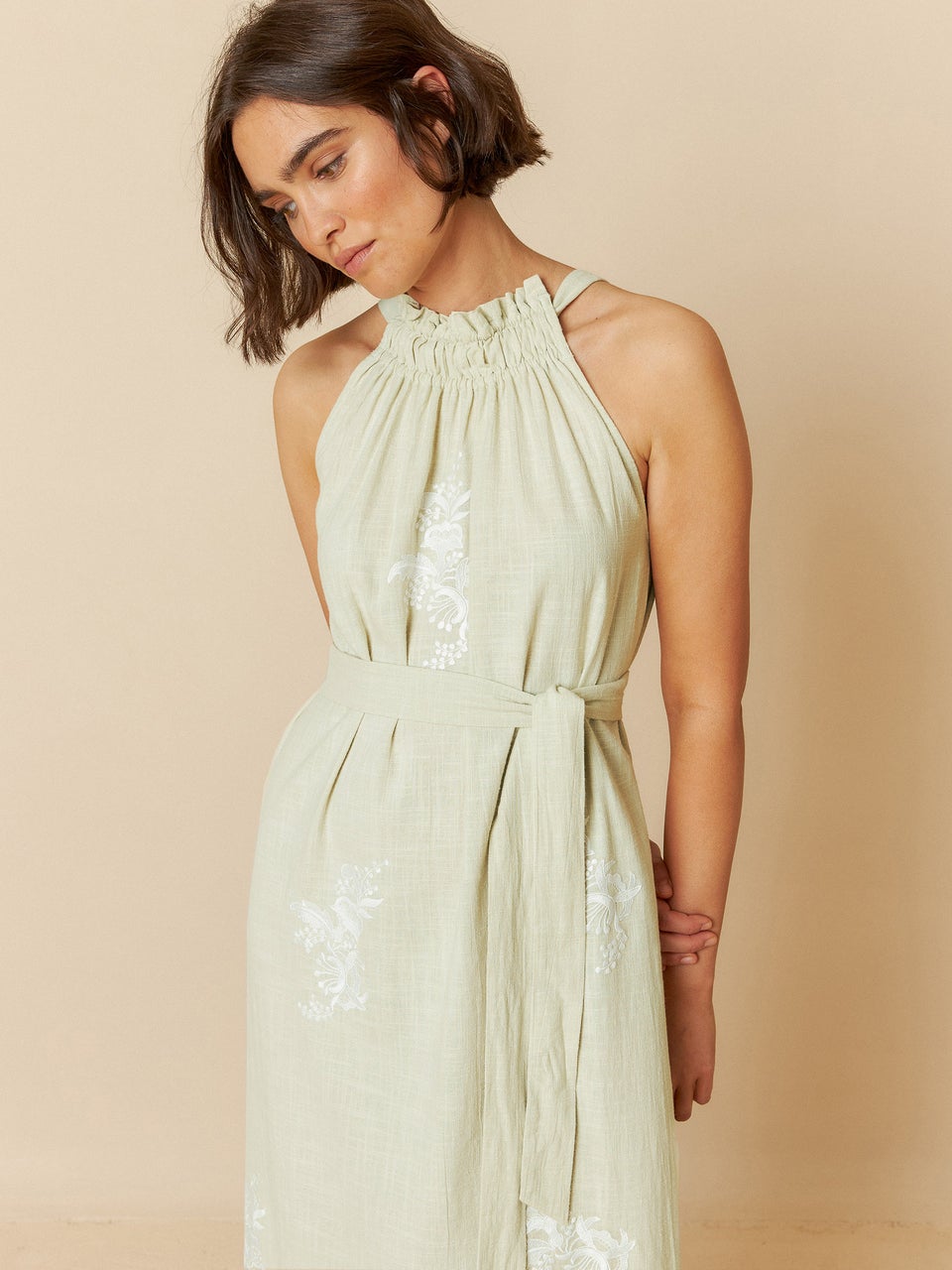 Halter Collar Dress Mc240 Agua