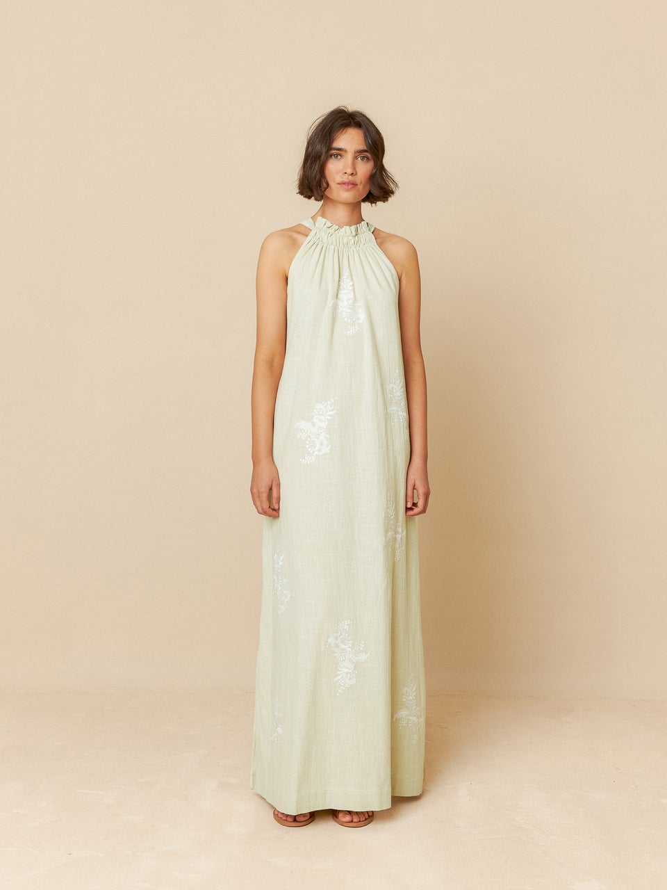 Halter Collar Dress Mc240 Agua