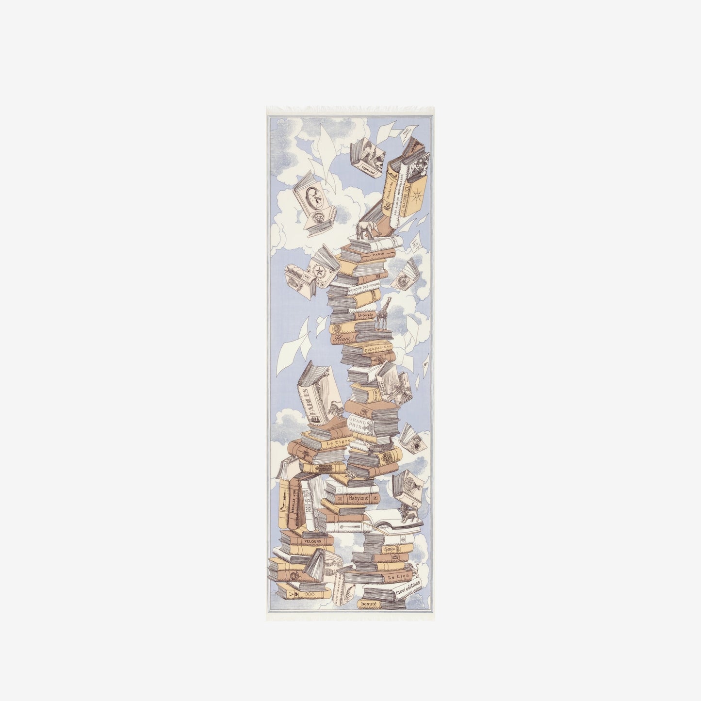 INOUI | Hand-Printed Wool Scarf - Ash Grey