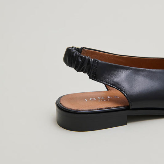 Flat Acajou Cuir Noir