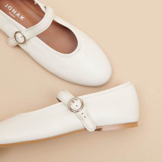 Ballerina Deesse Cuir Ecru