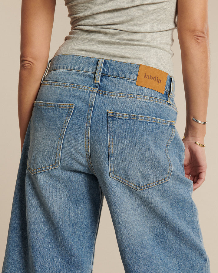 LAB DIP | Straight Denim Bermuda Shorts - Matte Ash Gray