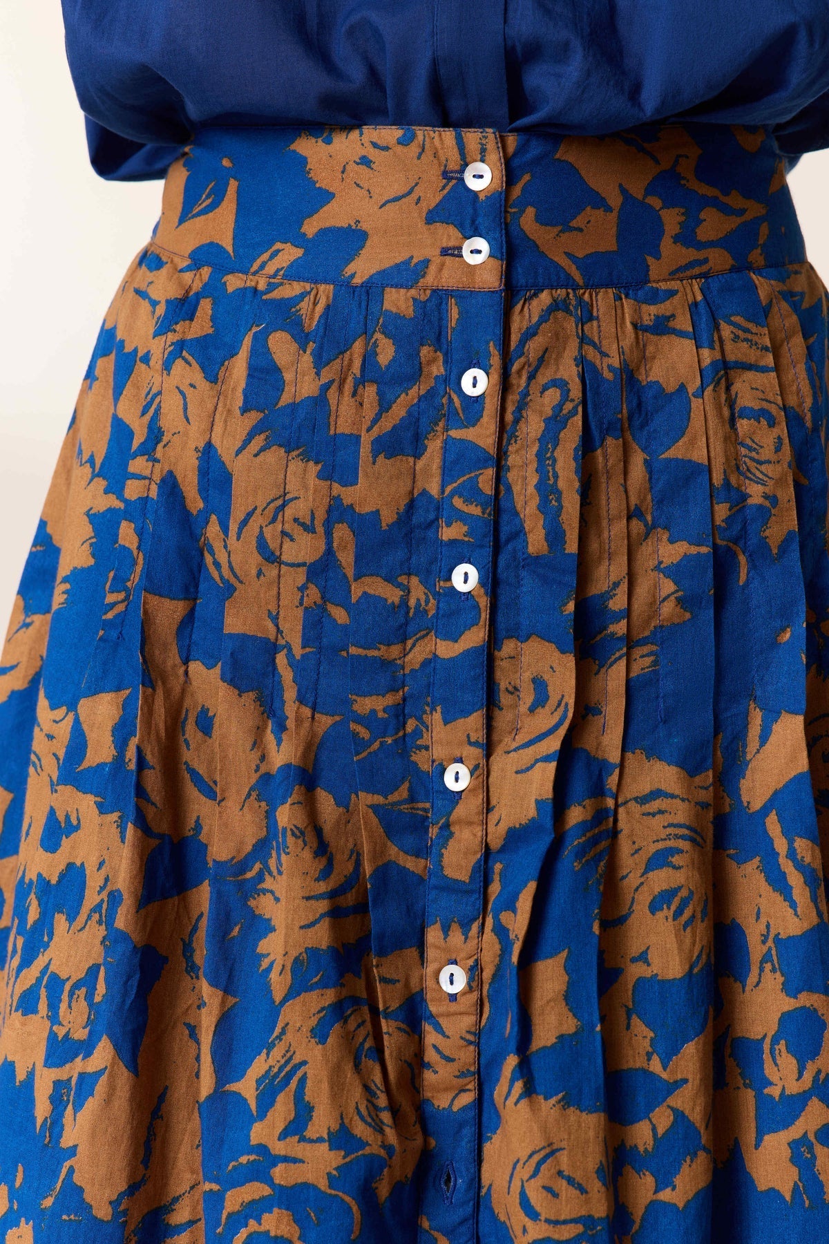 Women's Skirt 100% Cotton Poplin Premium - Rose Blue