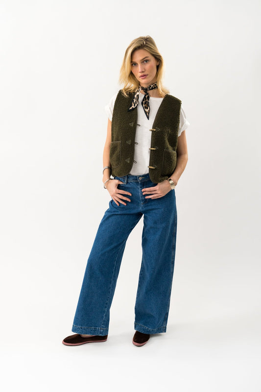 90019-1014 Gile Hugoll Vest Dark-Green