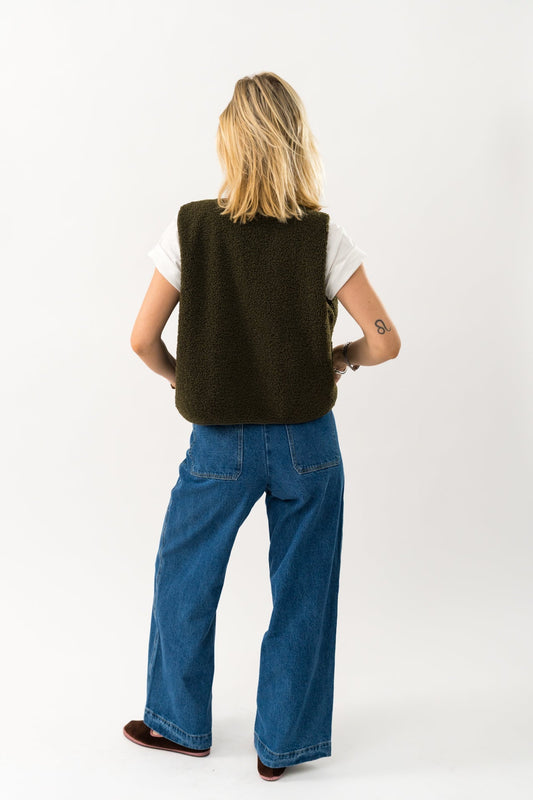 90019-1014 Gile Hugoll Vest Dark-Green