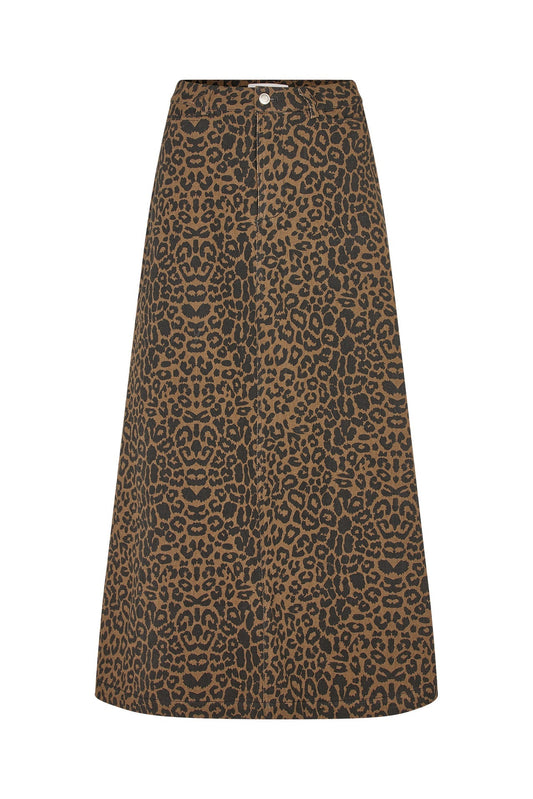 25461-2024 Skir Lunall Maxi Skir Leopard-Print