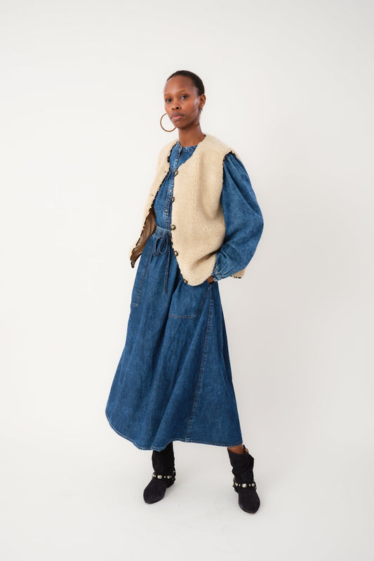 25420-1005 Deni Nickyll Shirt De Washed-Denim