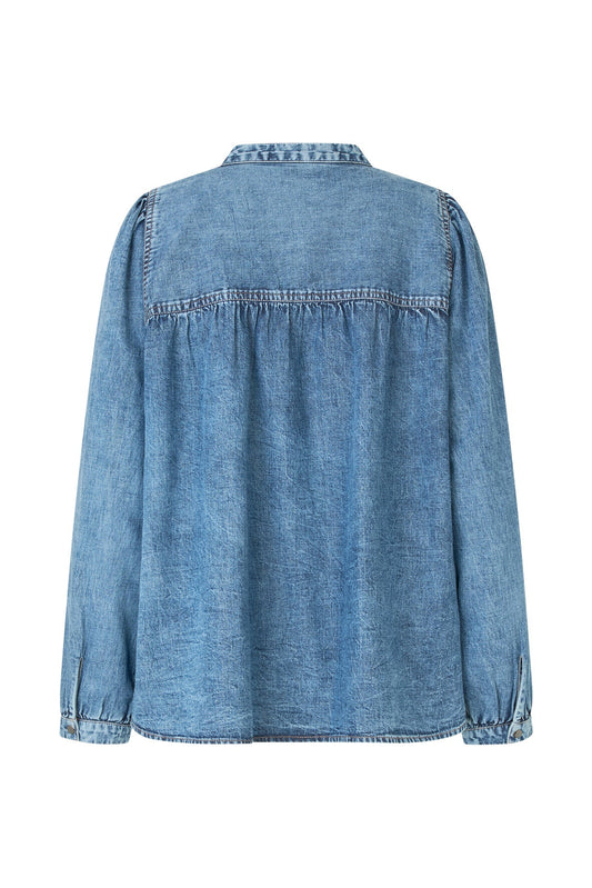 25420-1005 Deni Nickyll Shirt De Washed-Denim