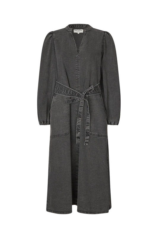 25454-3030 Dres Parisll Midi Dre Washed-Black