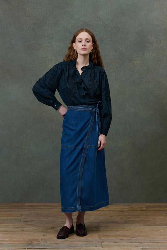 Skirt L0168 Emna Stone-Blue