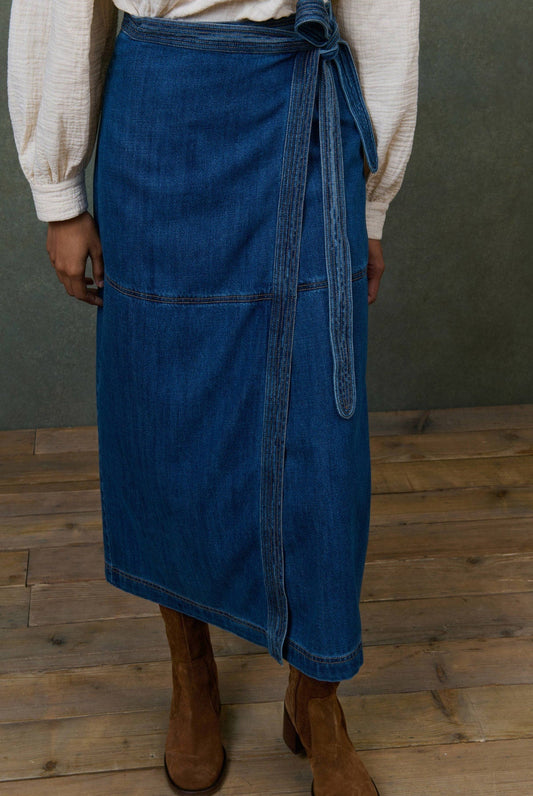 Skirt L0168 Emna Stone-Blue