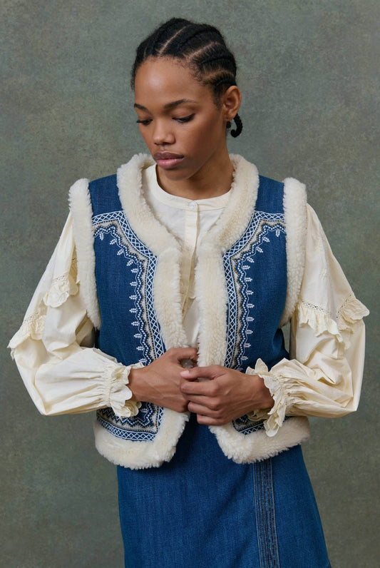 Gilet R0094 Figara Stone-Blue