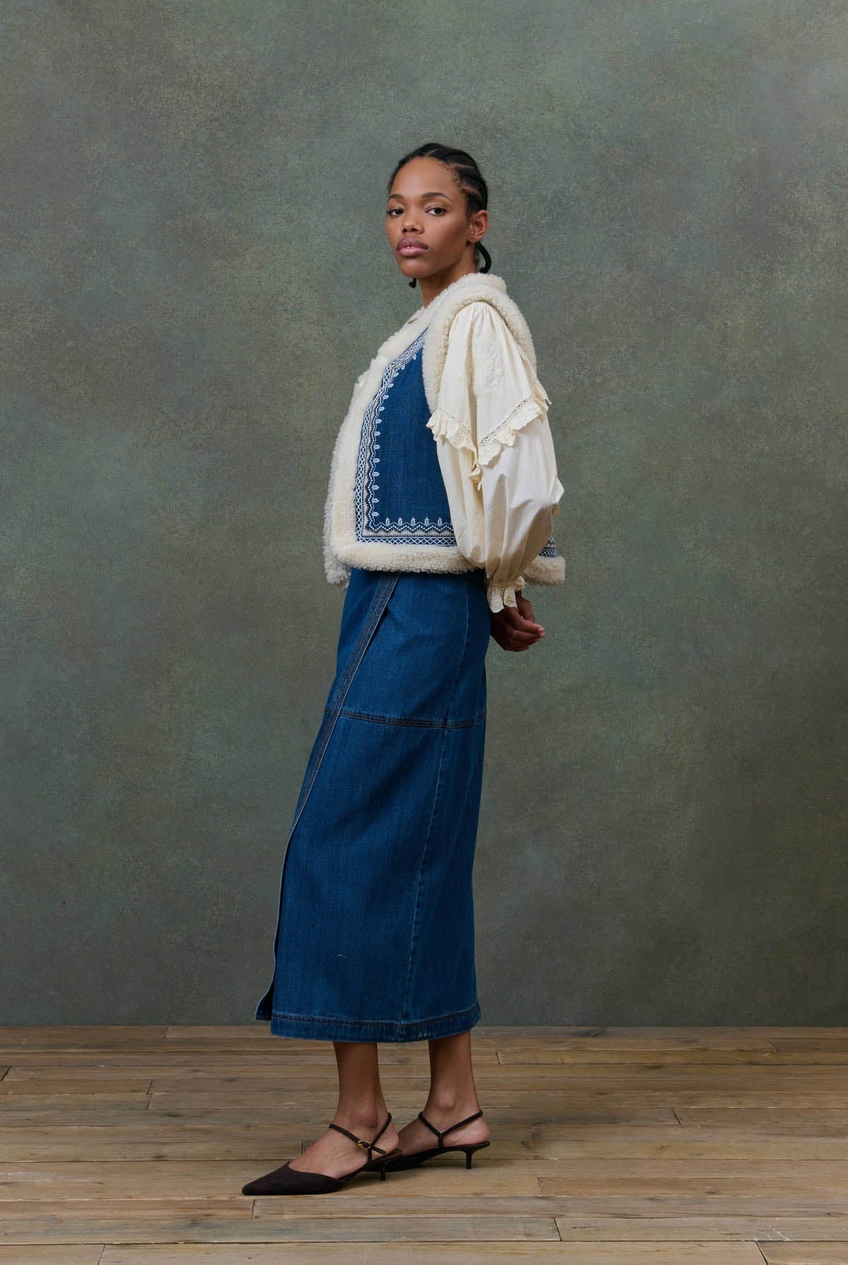 Gilet R0094 Figara Stone-Blue