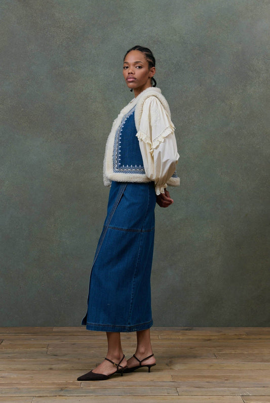 Gilet R0094 Figara Stone-Blue