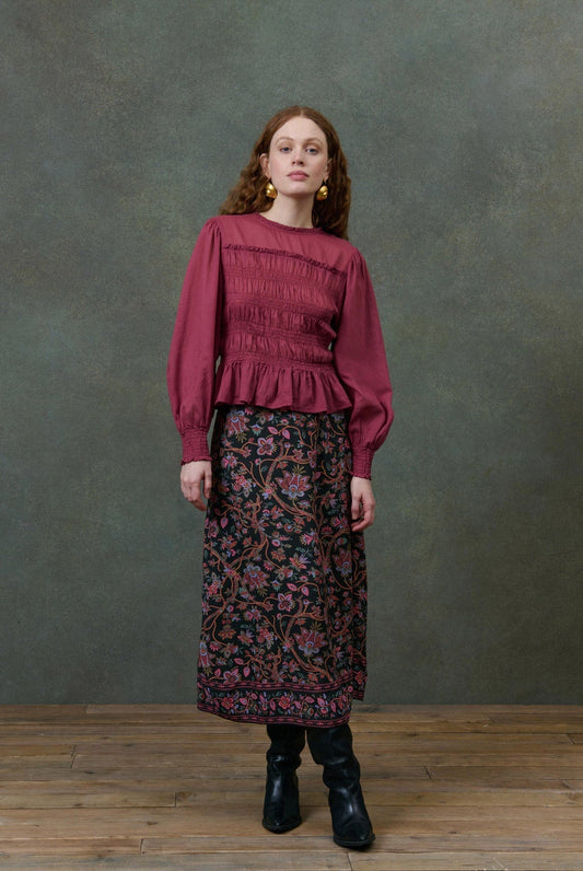 Skirt L0261 Isa Black-Bluebell-Grove